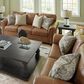 Ashley Carianna Stationary Sofa and Loveseat Set in Caramel, , large