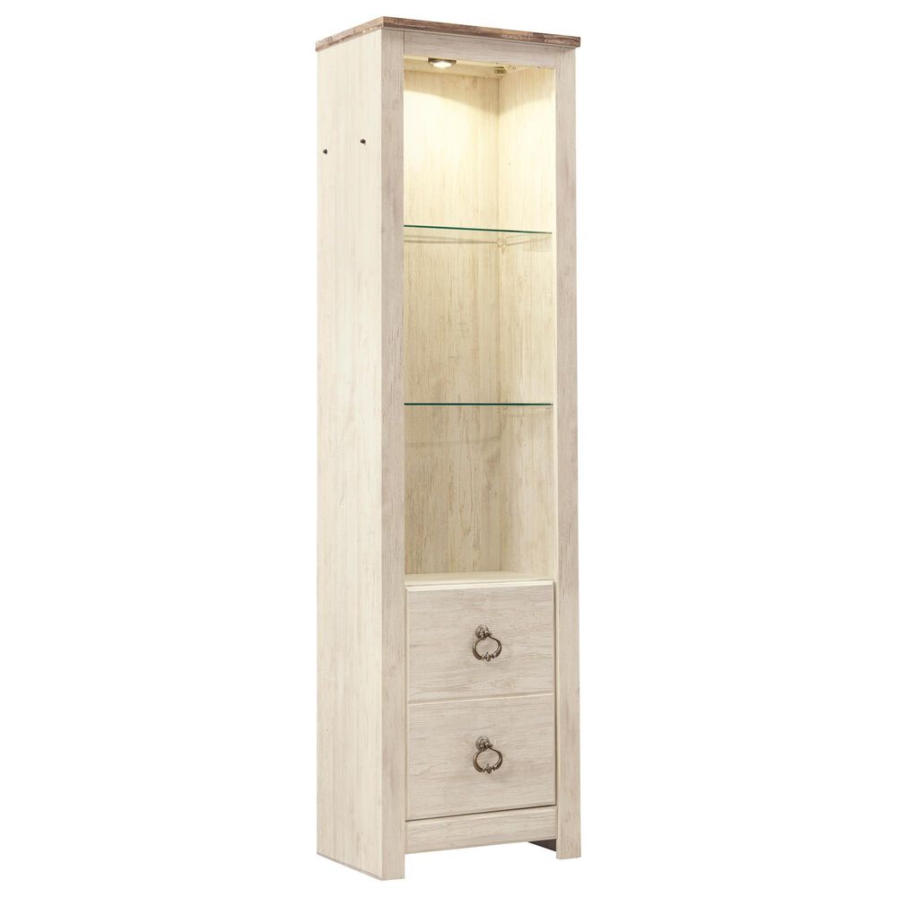 Ashley Willowton 4-Piece Entertainment Center in Whitewash, , large