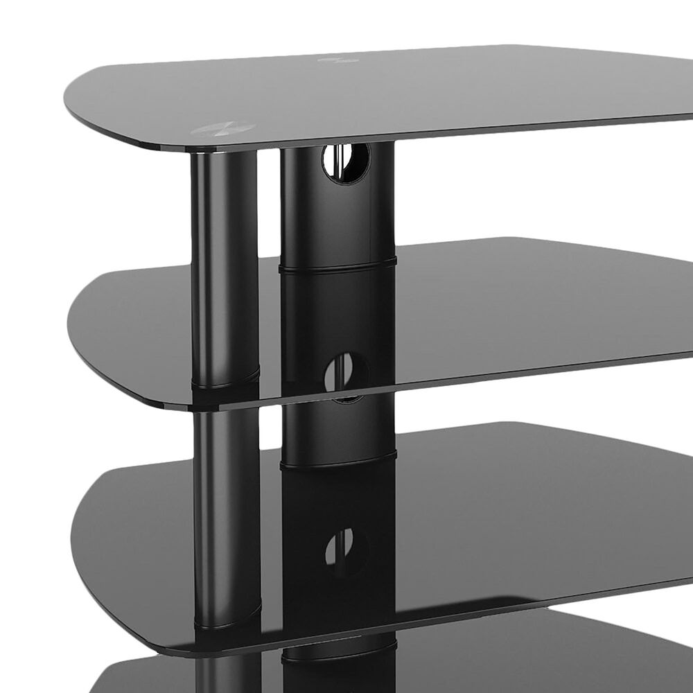 CorLiving Laguna Component Stand in Black, , large
