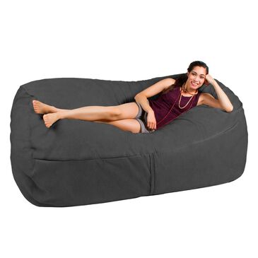 Jaxx 7" Giant Bean Bag Sofa in Charcoal, , large