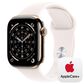 Apple Watch Series 11 (GPS+Cellular) 42mm Titanium Case with Light Blush Sport Band - S/M in Gold and 2-Year AppleCare+, , large