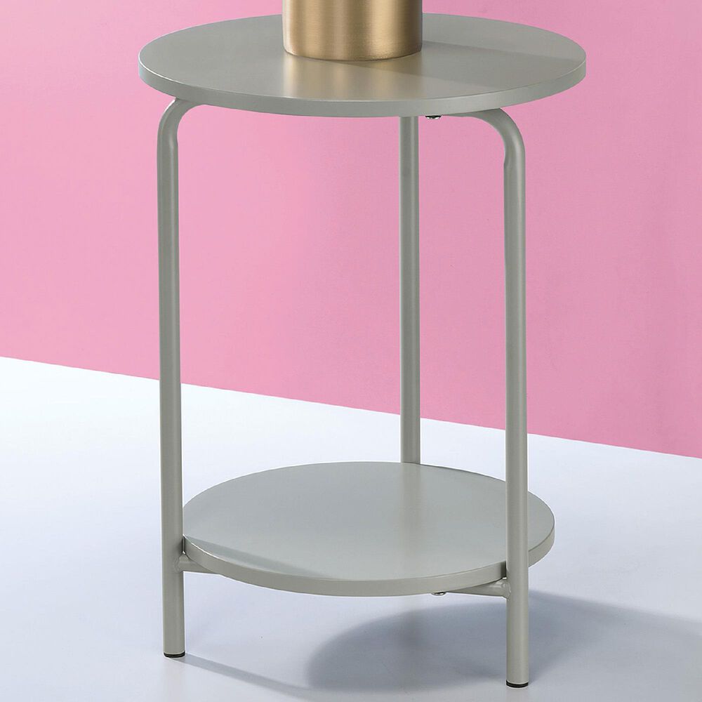 OSP Home Elgin Accent Table in Grey NFM