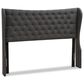 Baxton Studio Cadence King Wingback Headboard in Dark Grey, , large
