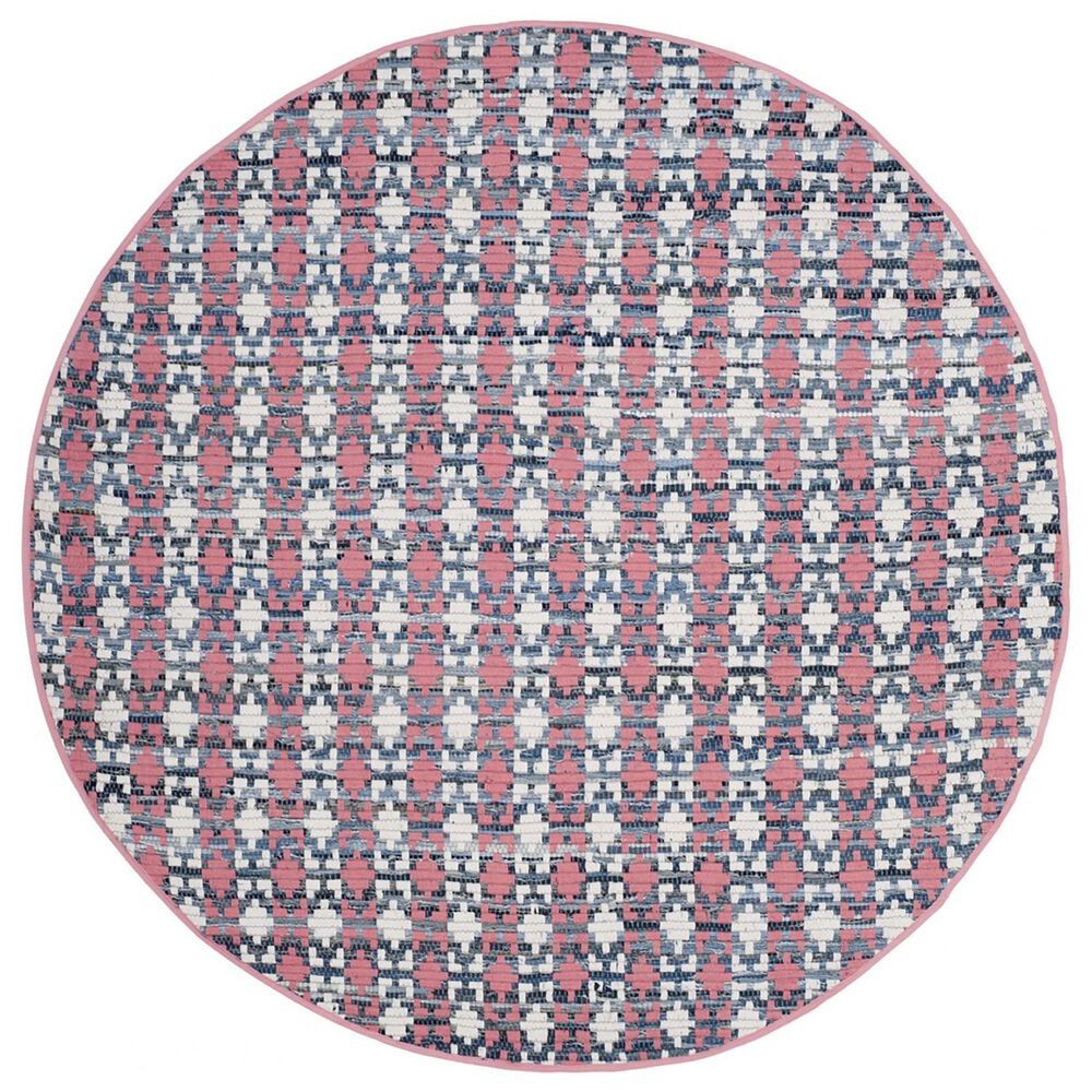 Safavieh Montauk 4" Round Coral and Multicolor Area Rug, , large