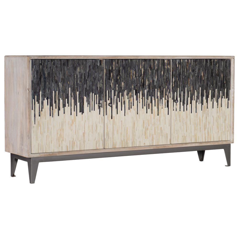 Hooker Furniture 3-Door TV Console in White and Grey, , large