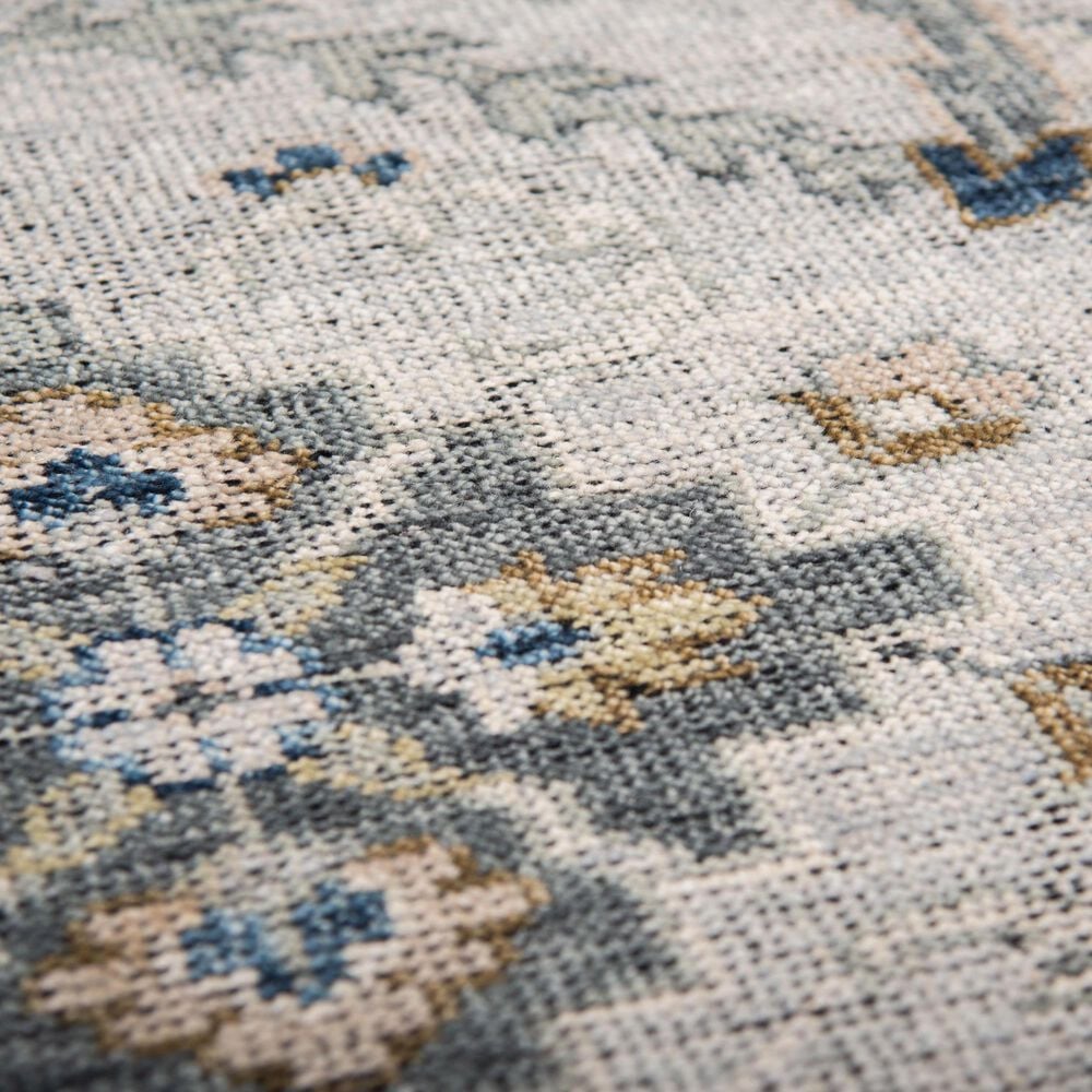 RIZZY Centra Gray and Blue 3' x 10' Runner, , large