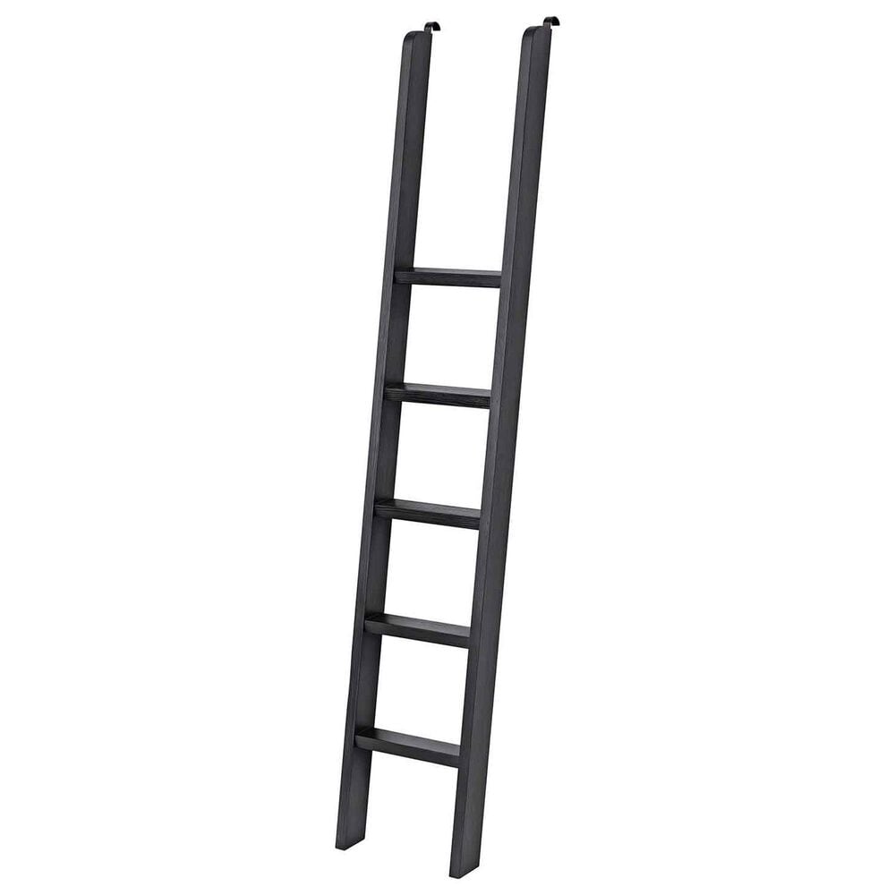 Wycliff Bay Willow Lane 94" Bookcase with Ladder in Ebony Black and Natural Oak, , large