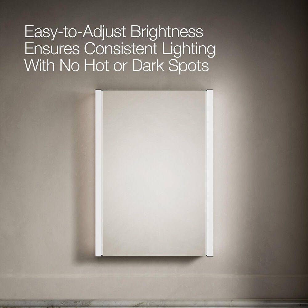 Kohler Maxstow 17" x 24" Lighted Medicine Cabinet in Dark Anodized Aluminum, , large