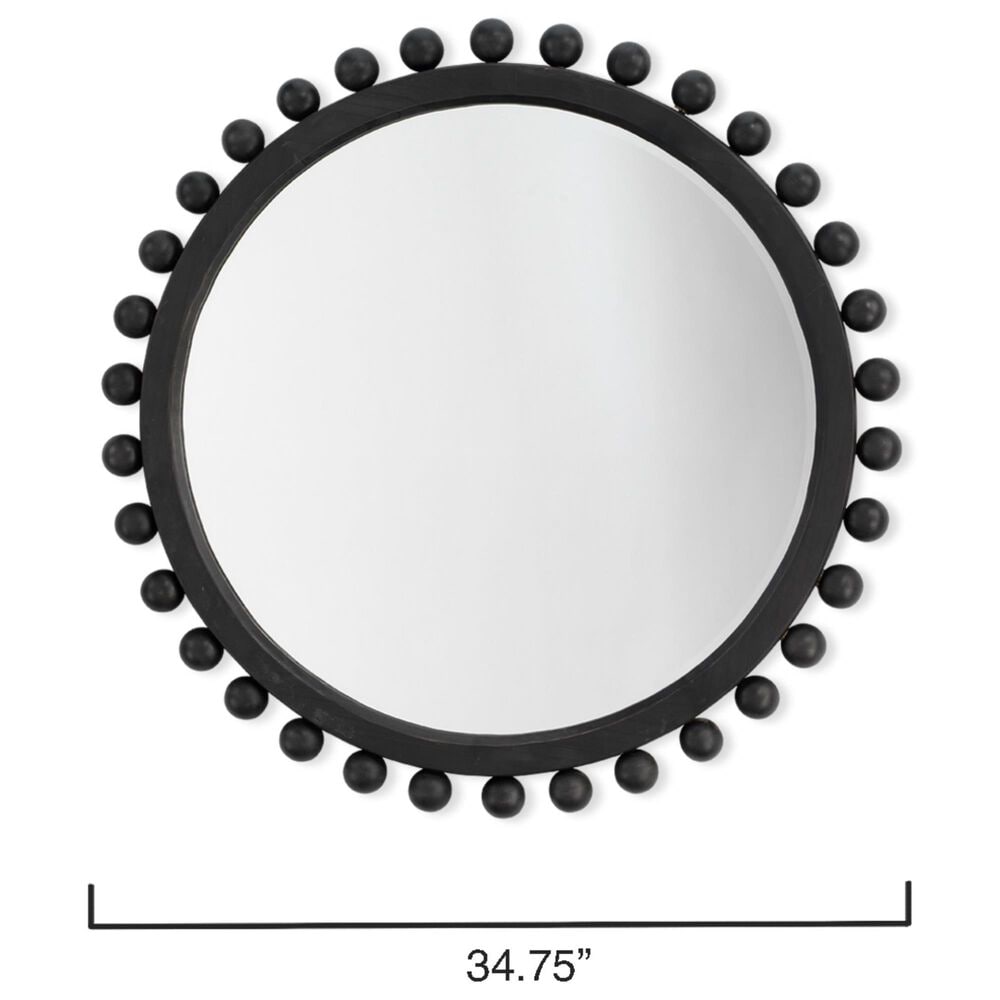 Splendor Living Ellery Round Wall Mirror in Dark Charcoal, , large