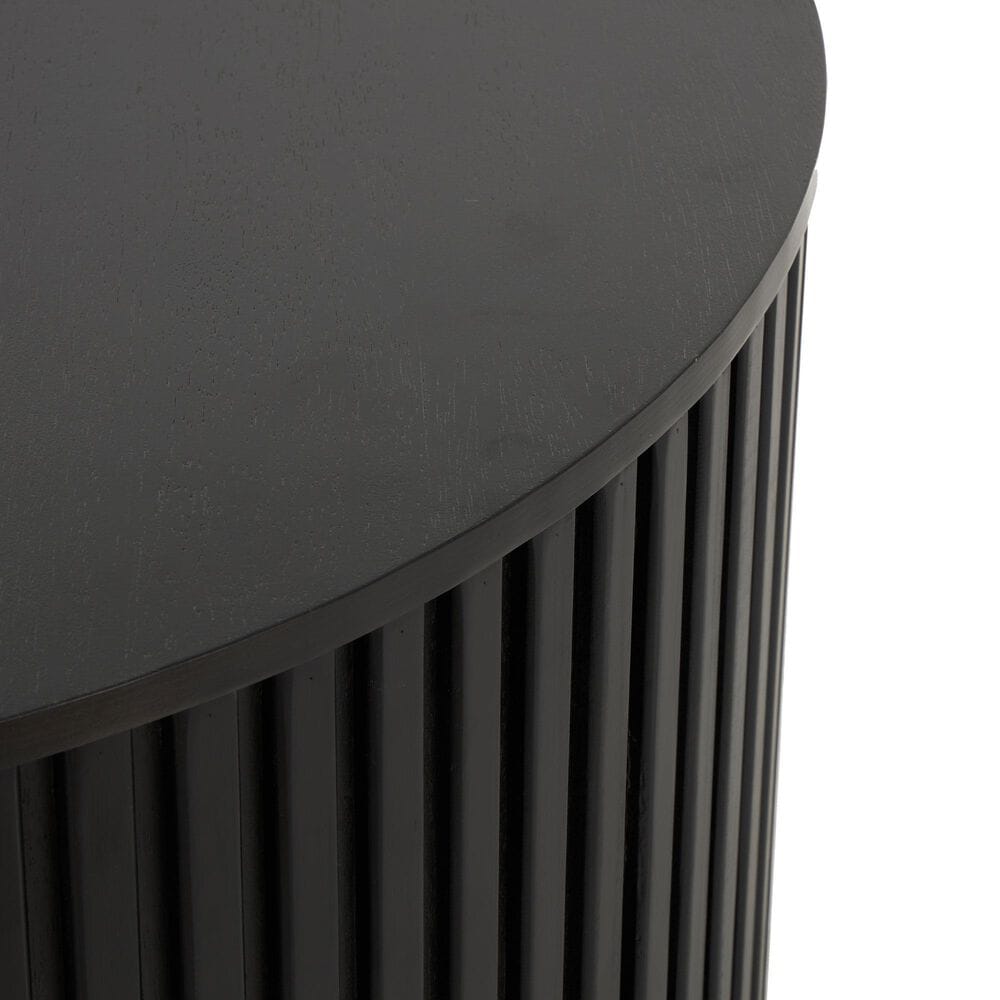 Maple and Jade Ribbed Coffee Table with Slatted Base in Black, , large