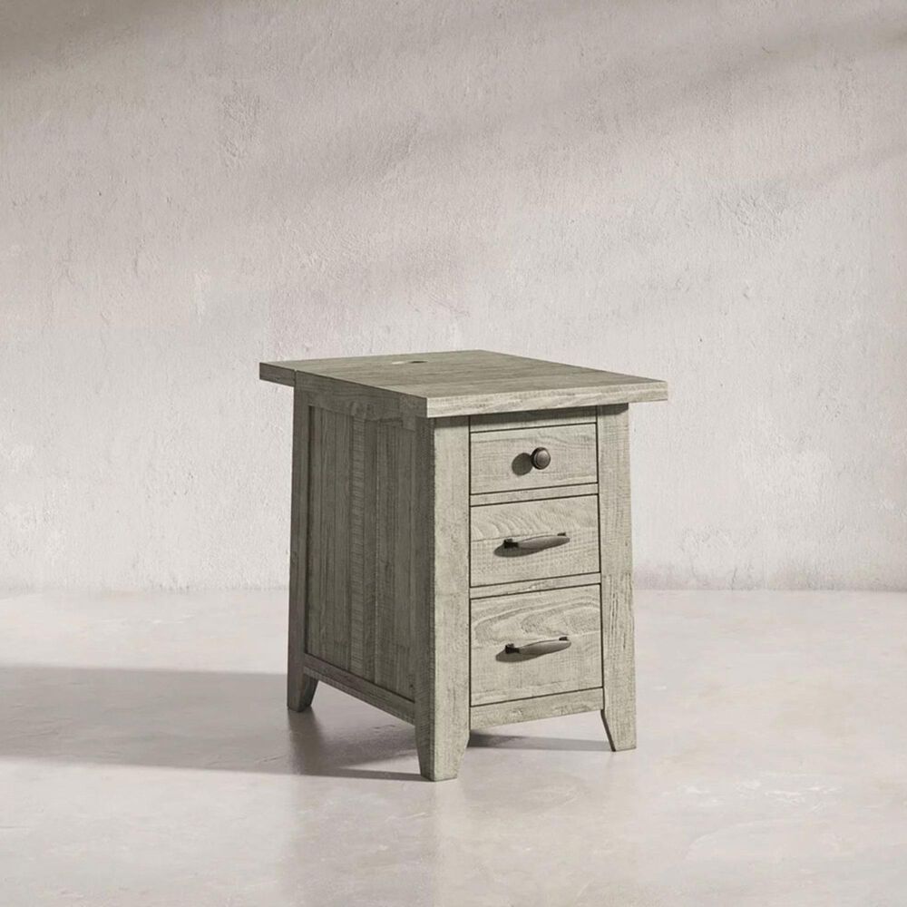 Waltham Telluride Chairside Table in Driftwood, , large