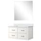 Lexora Home Castor 36" Single Bathroom Vanity in White with 2 cm White Quartz Top, Rectangular Sink and 34" Mirror, , large