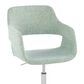 LumiSource Margarite Swivel Task Chair with Light Green Fabric Cushion in Chrome, , large