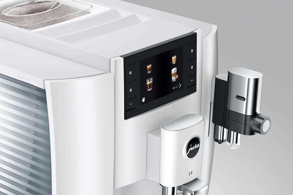 Jura E8 64 Oz Automatic Coffee Maker in Piano White, , large