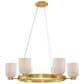 Savoy House Isla Blanca 6 Light Chandelier in Warm Brass, , large
