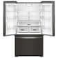Whirlpool 25.2 Cu. Ft. French Door Refrigerator with Water Dispenser in Black Stainless Steel, , large