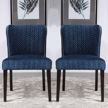 Uttermost Miri Accent Chair in Ink Blue Velvet (Set of 2), , large