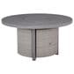 Ashley Half Moon Beach Round Fire Pit Table in Gray, , large
