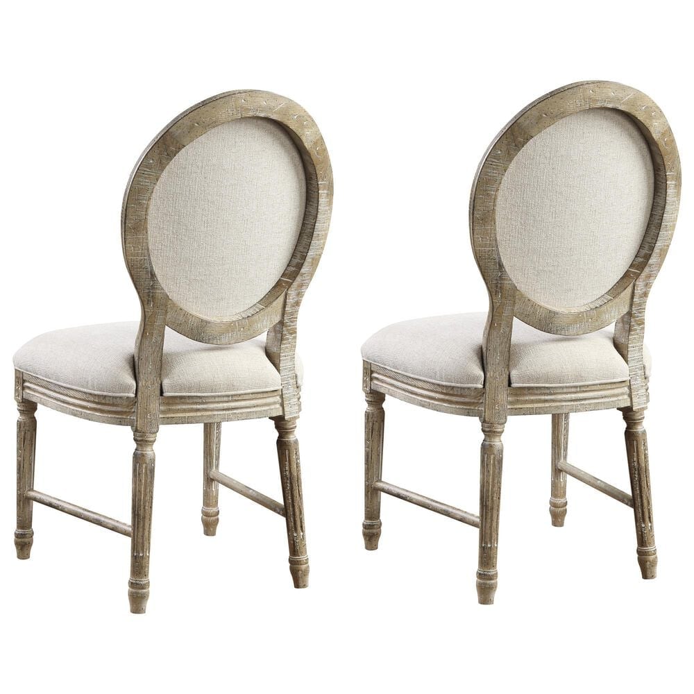 Emerald Home Furnishings Interlude Side Chair with Round Back in Sandstone Buff &#40;Set of 2&#41;, , large