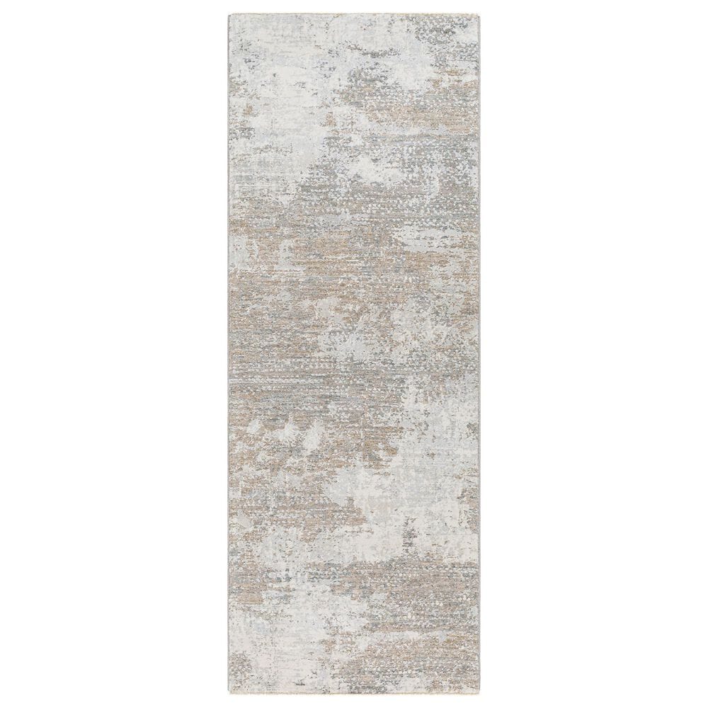 Surya Brunswick 2"7" x 7"3" Cream, Tan, Taupe, Blue, Gray and Seafoam Runner, , large