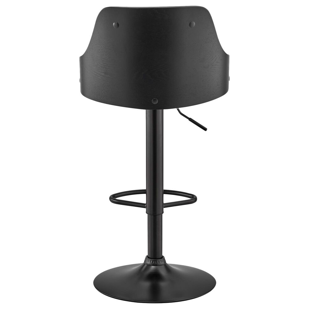 Armen Living Asher Adjustable Barstool in Gray and Black, , large