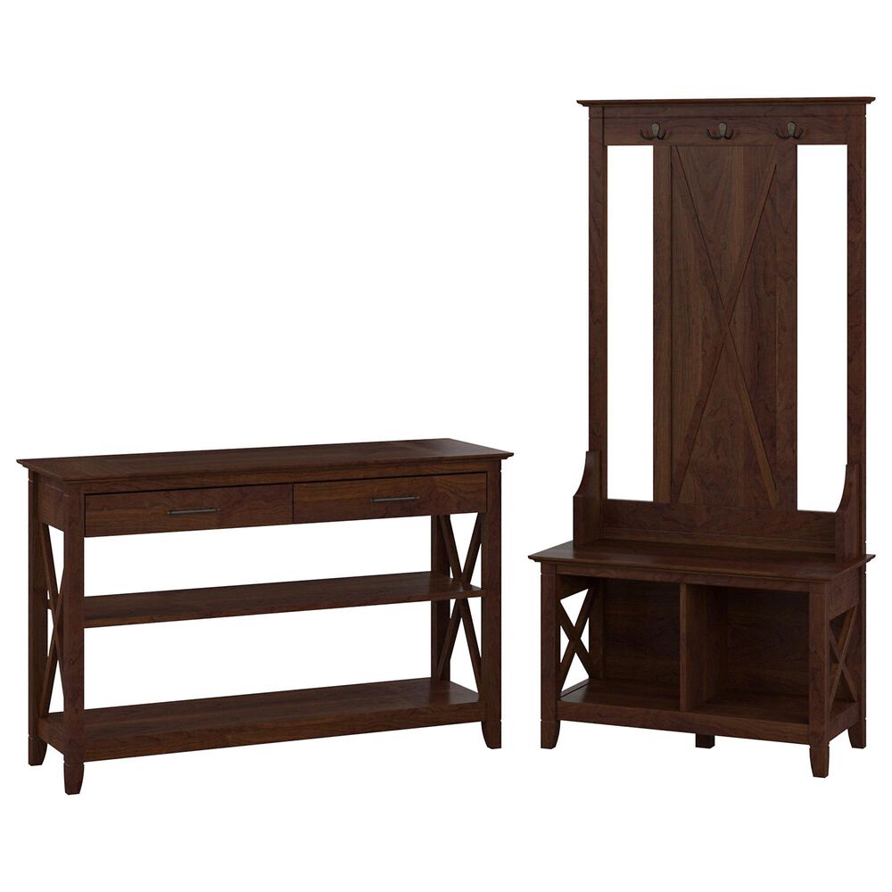 Bush Key West KWS056BC 3-Piece Entryway Storage Set in Bing Cherry, , large