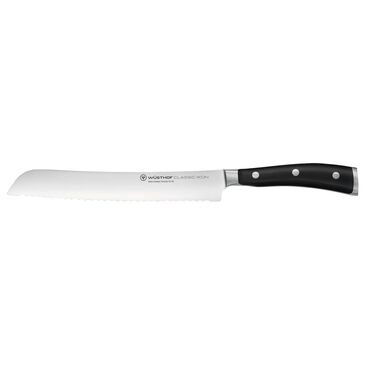 Wusthof Classic Ikon 8" Bread Knife in Stainless Steel and Black, , large