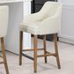 Valor Living Paloma 26" Counter Stool with Linen Upholstery in Medium Oak, , large