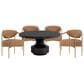 SUNPAN TRADING Mersin and Heloise 5-Piece Round Dining Set in Black and Gold, , large