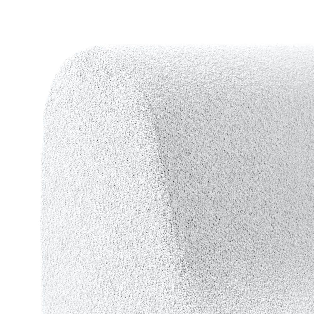 Jaxx Uptown Modern Armless Accent Chair in Boucle White, , large