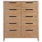 Universal Furniture Modern Walker 4 Piece King Panel Bedroom Set in Natural Oak with AC Outlets and USB Ports, , large