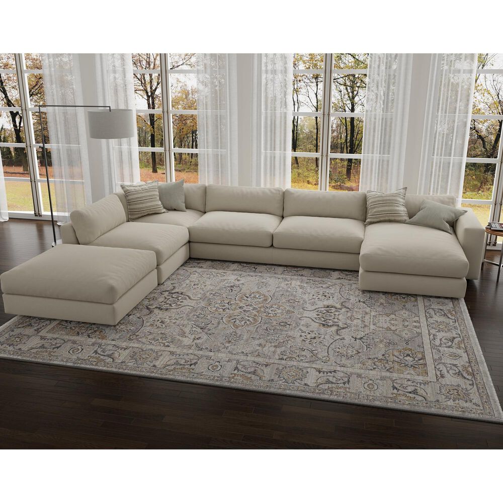 Kas Oriental Rugs Adele Delaney 11&#39;6&quot; x 15&#39;3&quot; Grey and Beige Area Rug, , large