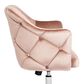 Impressions Vanity Pearl Tufted Vanity Chair with Pink Cushion in Silver, , large
