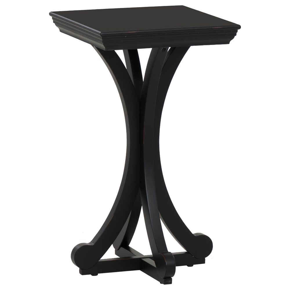 Linden Boulevard Dylan Sculptural Pedestal End Table in Black, , large