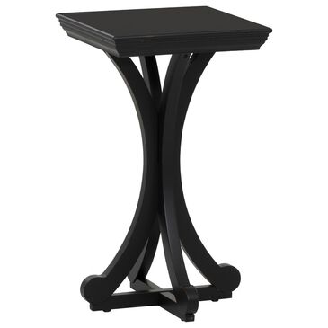 Linden Boulevard Dylan Sculptural Pedestal End Table in Black, , large