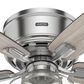 Hunter Bennett Low Profile 44" Ceiling Fan with LED Light in Brushed Nickel, , large