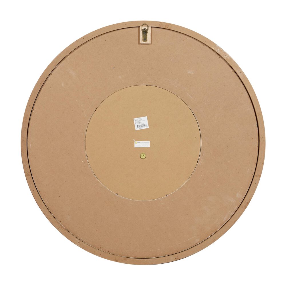 Maple and Jade 32&quot; Round Wall Mirror in Distressed White, , large