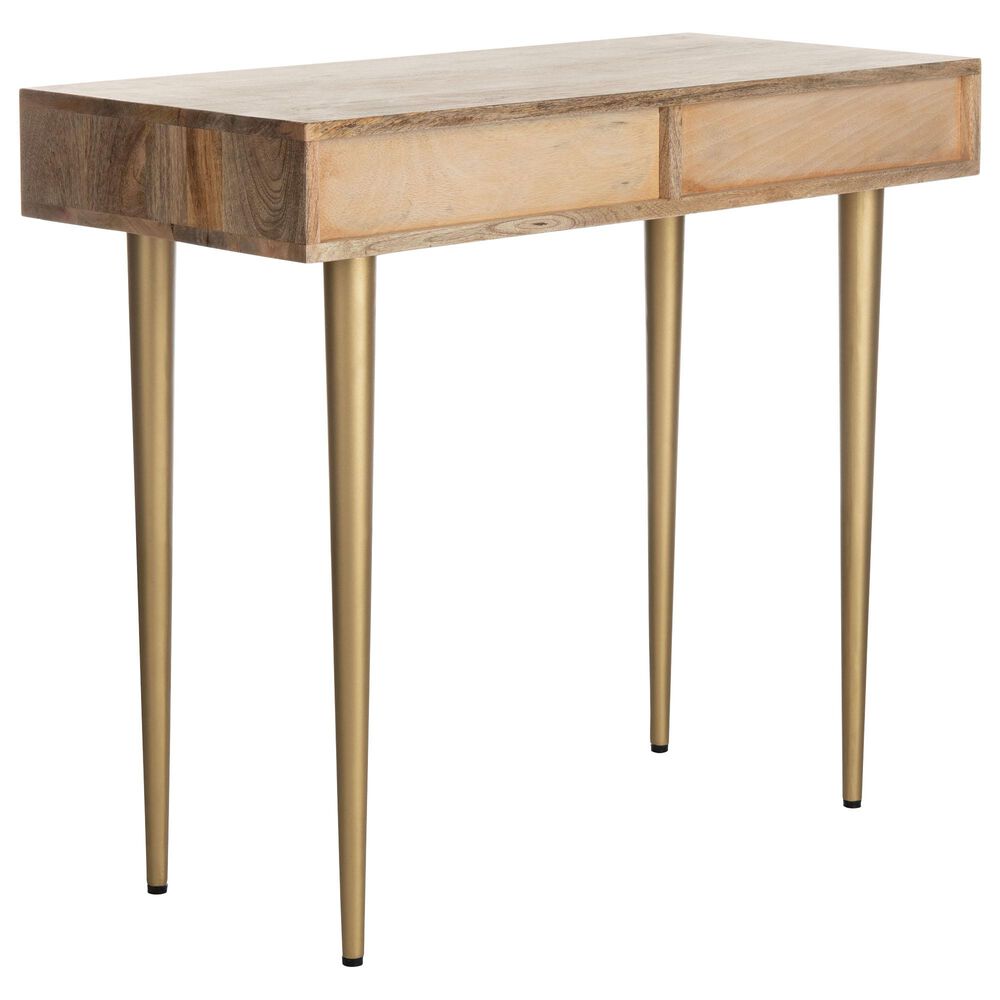 Safavieh Leni Desk in Natural/Brass, , large