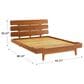 Natural Bamboo Furnishings Queen Platform Bed in Amber, , large