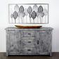 Maple and Jade 27" x 55" Leaf Canvas Wall Art with Frame in Black, Gray, Silver, Brown and Green, , large