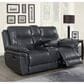 Crystal City Isabella Manual Reclining Loveseat with Console in Gray, , large
