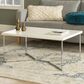 Walker Edison Luxe Coffee Table in White and Chrome, , large