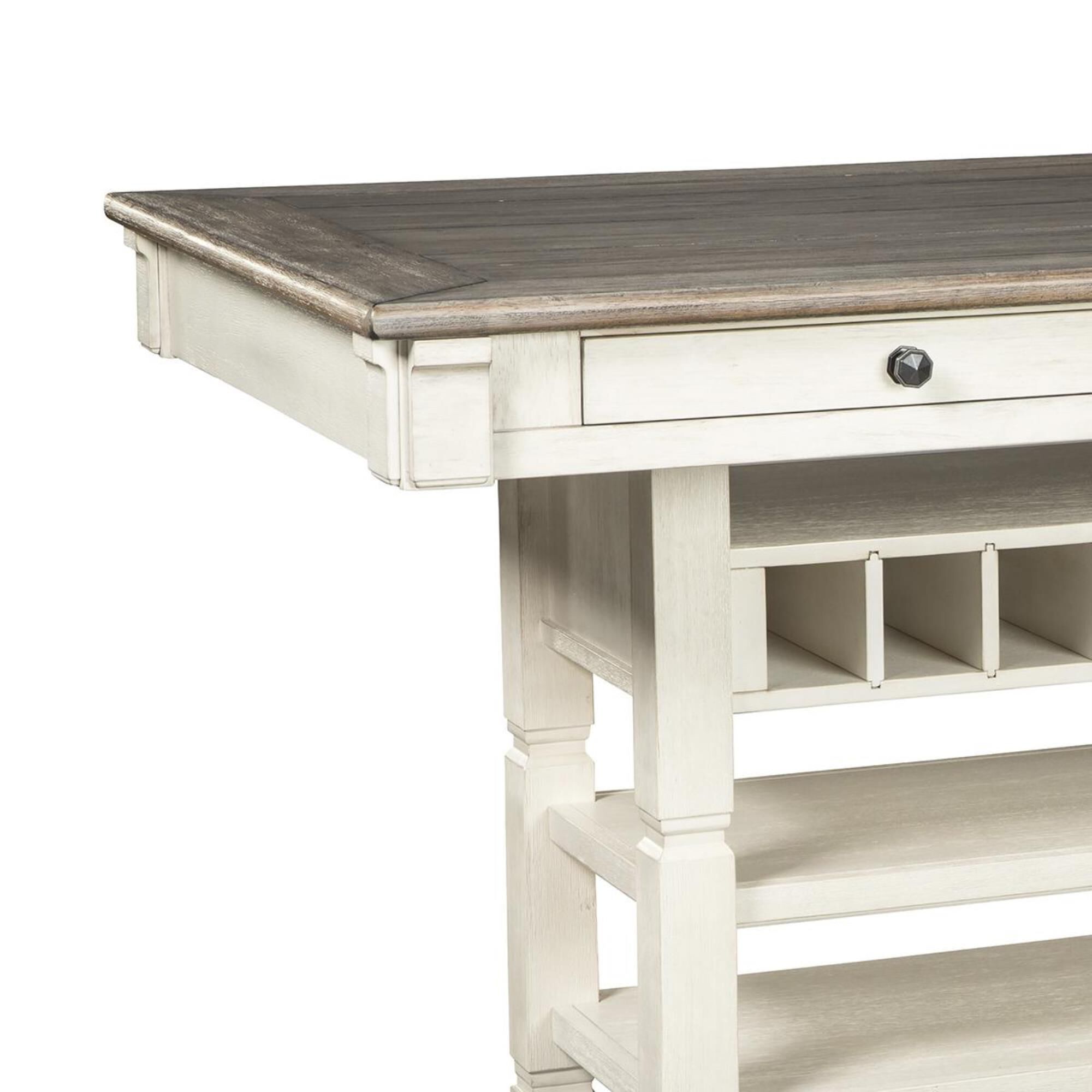 Ashley Bolanburg 5 Piece Counter Dining Set in Antique White and