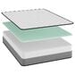 Southerland Quilt 8" Medium Foam King Mattress with High Profile Box Spring, , large