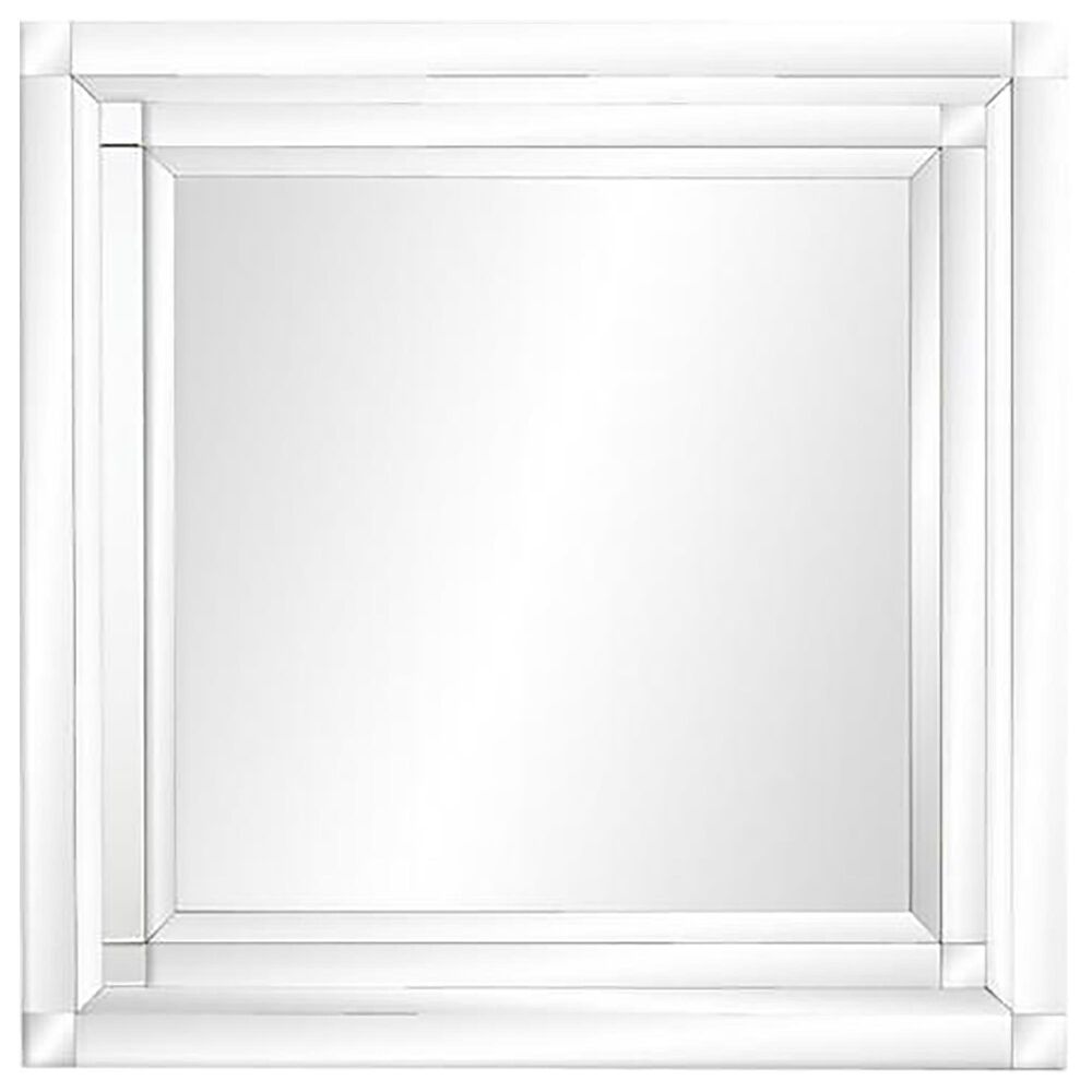 Maple and Jade Glam Glass Wall Mirror in Silver, , large