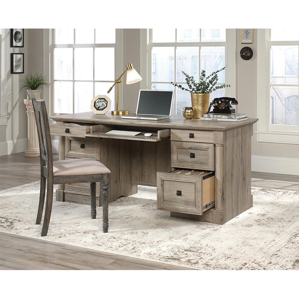 Sauder Palladia Executive Desk in Split Oak, , large