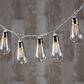 The Gerson Company 6" Bullet Solar Patio String Lights with Warm White LED Bulbs in Silver, , large