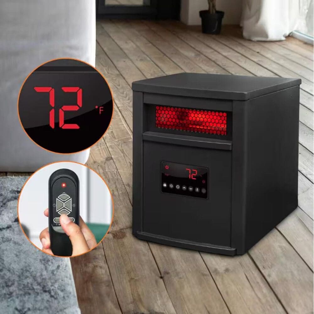 LifeSmart Infrared Electric Heater in Black, , large
