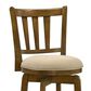 Armen Living Wren Swivel Bar Height Stool with Light Scone Upholstery in Sepia Brown, , large
