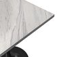 Leisuremod LeisureMod Verve Collection 27 Square Dining Table, Black Base with Laminated White Marbleized Top, , large